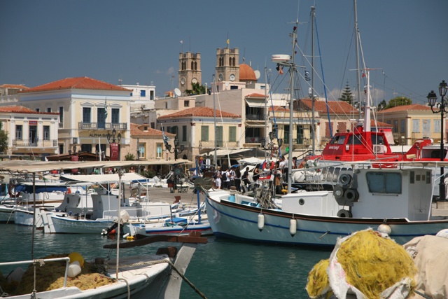 Aegina Island - Inner harbour full of fishing boats